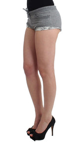 Ermanno Scervino Lingerie Gray Mini Shorts Sleepwear Hotpants